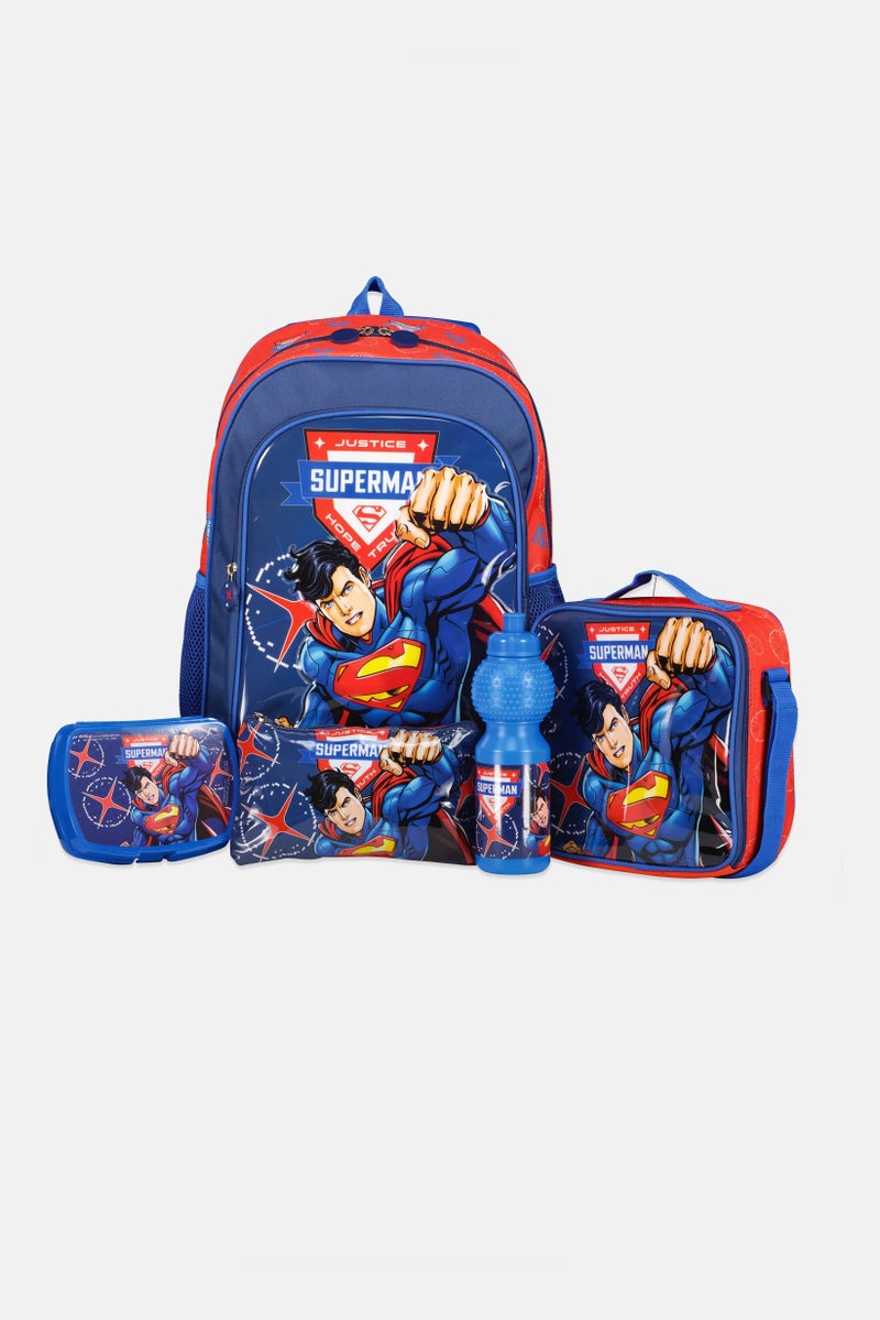 DC Comics 5in1 Superman School Set, Blue - Image 1