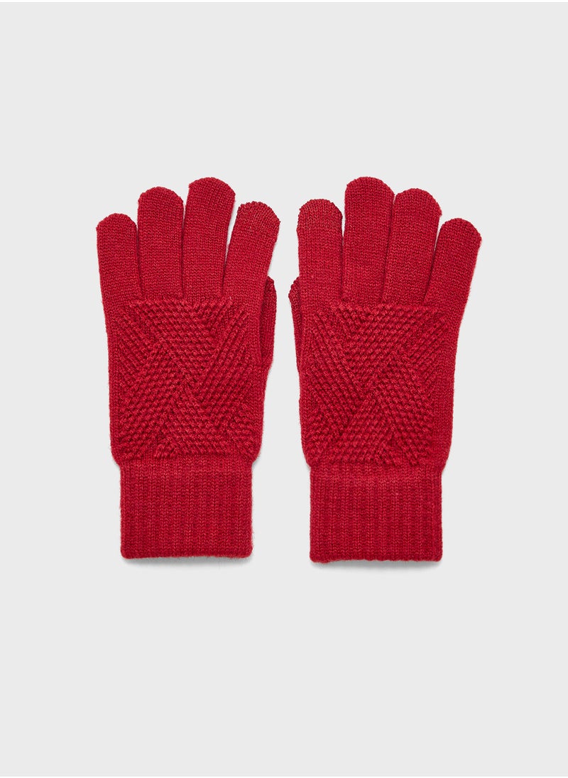 ELLA Knitted  Patterned Winter Glove  - Image 1