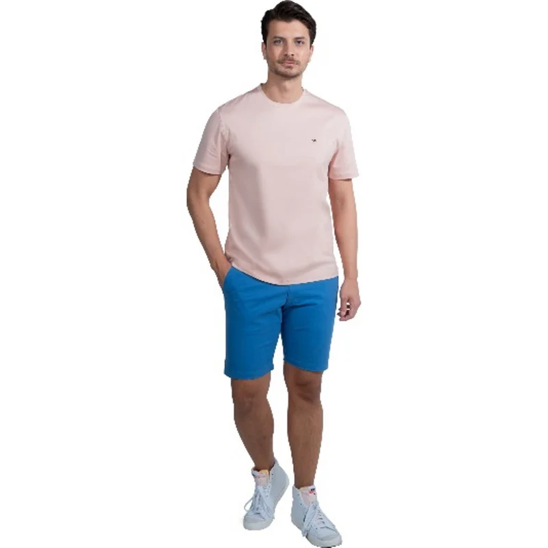 آزرز تيشيرت رقبة مستديرة انترلوك قطن مُعالج (مارسرايزد)