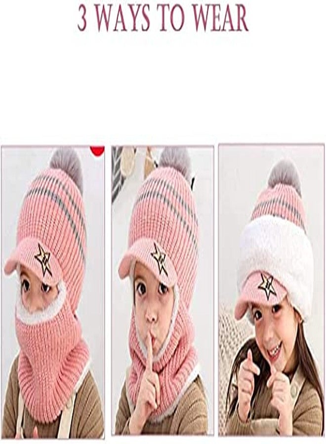 Malvina قبعة ووشاح شتوي دافئ للأطفال من مالفينا، للأطفال الصغار من 5 إلى 8 سنوات (رمادي) - (عبوة من قطعة واحدة) - Image 4