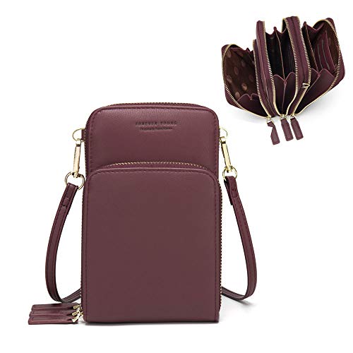 My Friday myfriday Small Crossbody Cell Phone Bag for Women, Mini Over Shoulder Handbag Purse with Credit Card Slots - Image 1