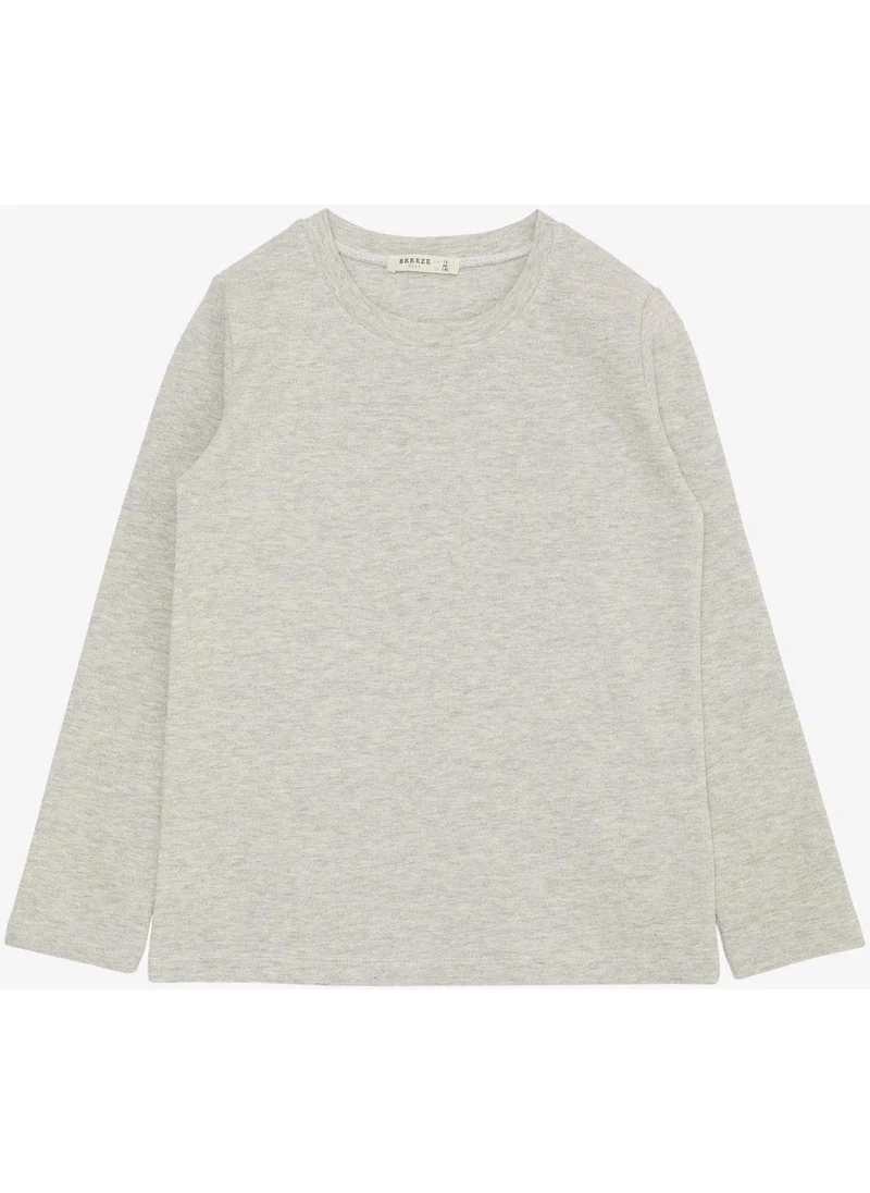 Breeze Boy's Long Sleeve T-Shirt Basic 9-14 Years, Beige Melange
