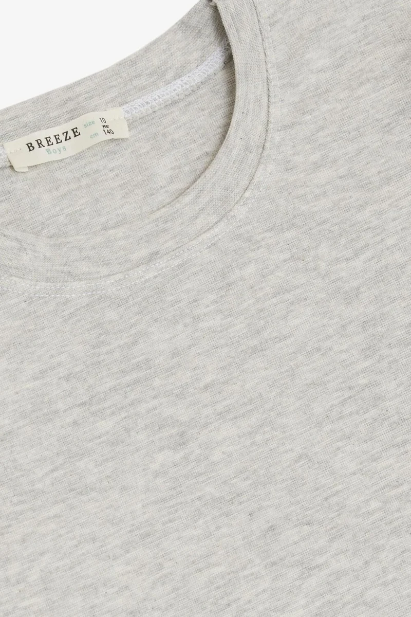 Breeze Boy's Long Sleeve T-Shirt Basic 9-14 Years, Beige Melange