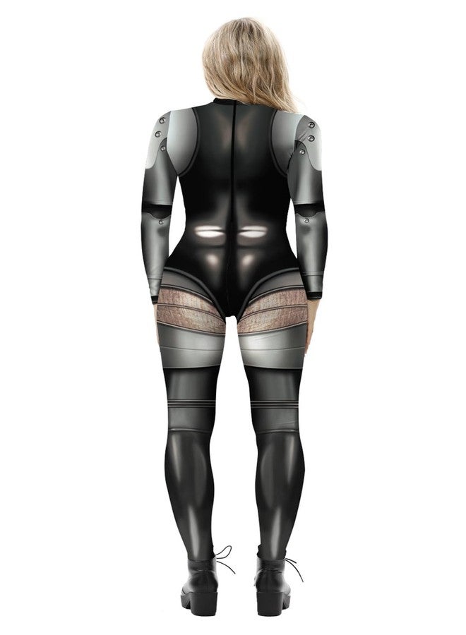 Sumtory Women Robot Armor 3D Print Bodysuit Halloween Costumes Cosplay Jumpsuits S - Image 3