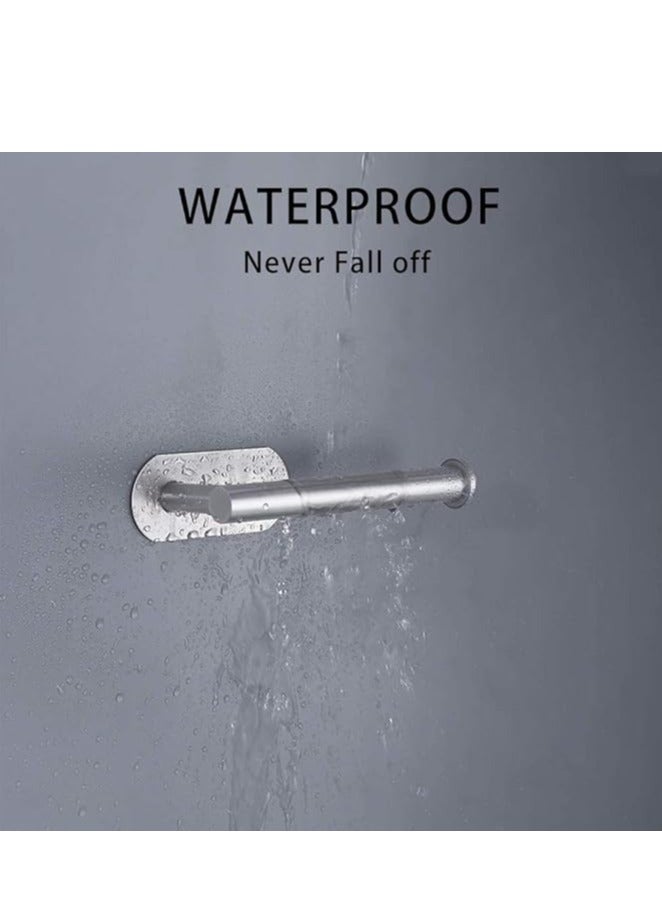 Toilet Paper Holder, 3M Toilet Paper Holder no Drilling for Bathroom and Washroom, SUS304 Stainless Steel Brushed Nickel (Silver), DG-TPA22 - Image 4