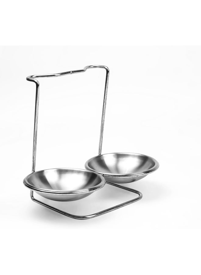 Cuisine Art حامل مغارف الحساء العمودي من الفولاذ المقاوم للصدأ مع حامل ملاعق مزدوج - Image 3