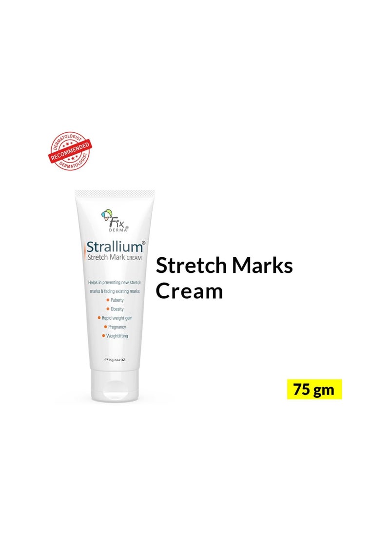 FIXDERMA Fixderma Strallium Stretch Mark Cream, Removes Pregnancy stretch marks, Scar removal and Moisturizing Cream, Stretch mark remover for Stomach, thighs & all body parts- 75g  - Image 2
