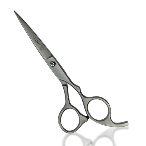 DANIAL High Carbon Razor Cut Stainless Steel Hair Cutting Scissors - Professional Barber Scissors for Men and Women - Ideal for Beard, Moustache, and Nose Trimming 7 INCH (SATIN) - Image 1