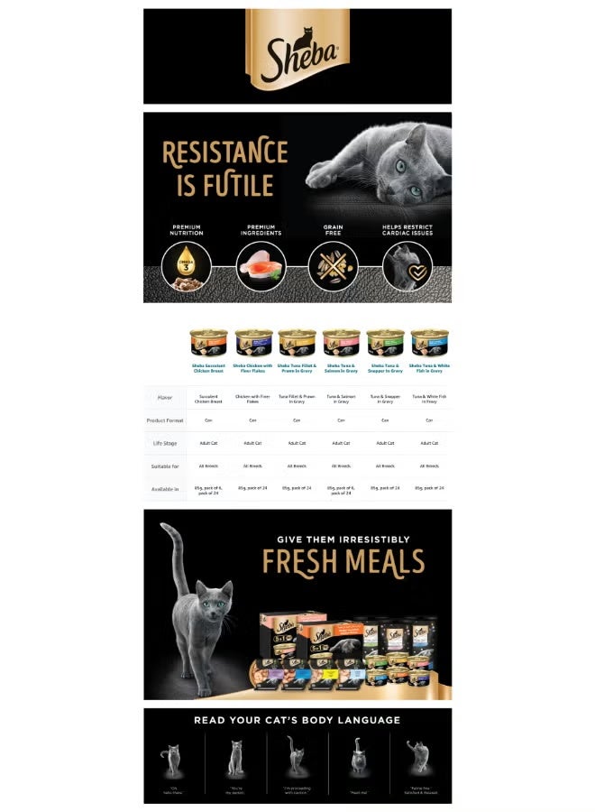 شيبا علبة طعام رطب للقطط من صدور الدجاج الرطية وزن 85 جم - Image 4