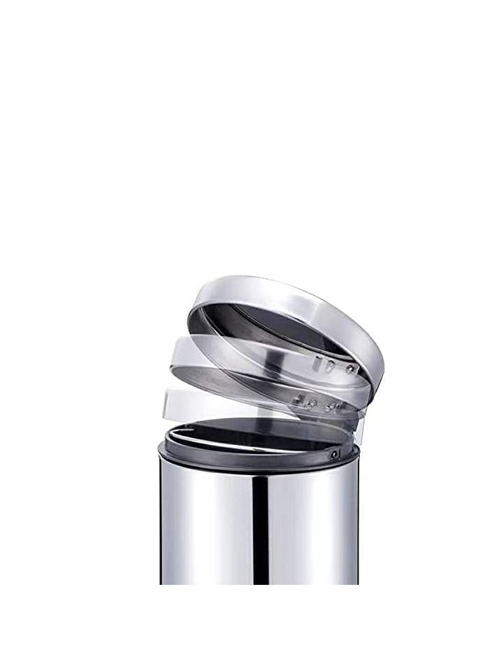 Turkish  waste basket stainless steel, trash bins with pedal 8 liters - Image 3
