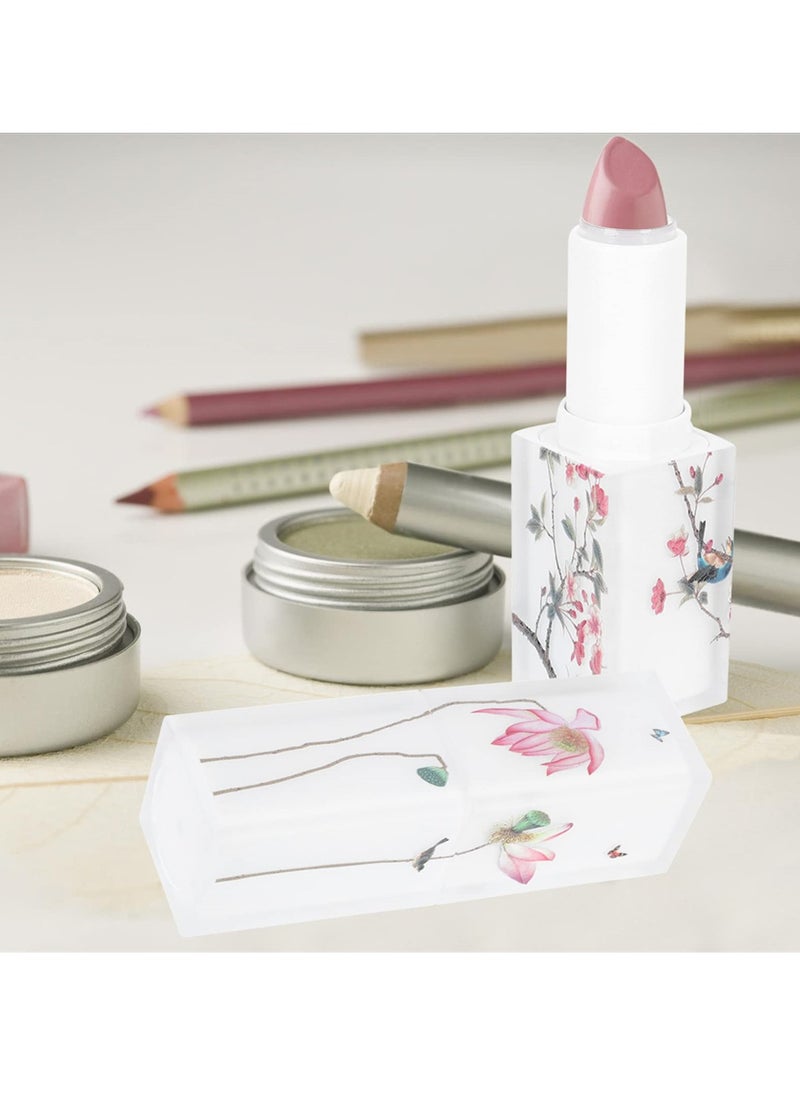 SYOSI Empty Matte Lipstick Tubes, Square Lip Balm Containers with Chinese Style Lip Gloss Tube Holder, DIY Lipstick and Lip Balm Cosmetic Packaging, 4PCS  - Image 3