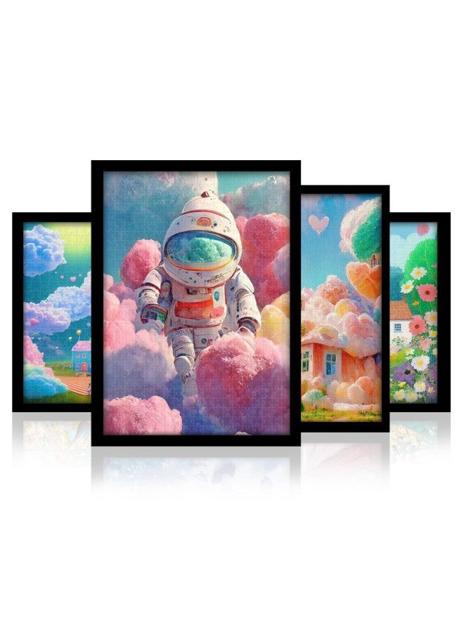 Deai Wai Jigsaw Puzzle 1000 Pieces Adult Cure Department Cute Pet Difficulty Landscape Hanging Ornaments High-grade Gift Box-Color:[gift Box] Short Three-color Cat/75*50cm  - Image 3