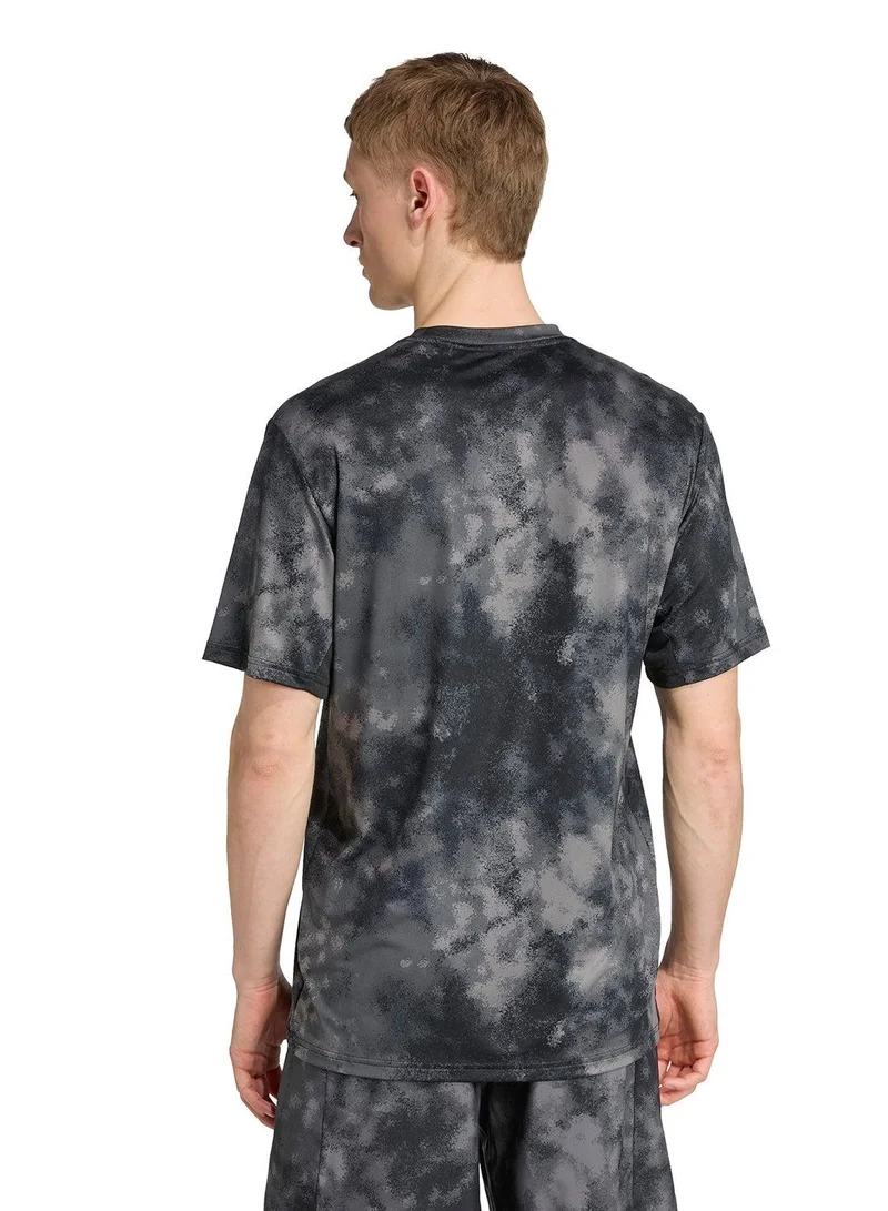 Adidas Train Essentials Seasonal All Over Print T-Shirt