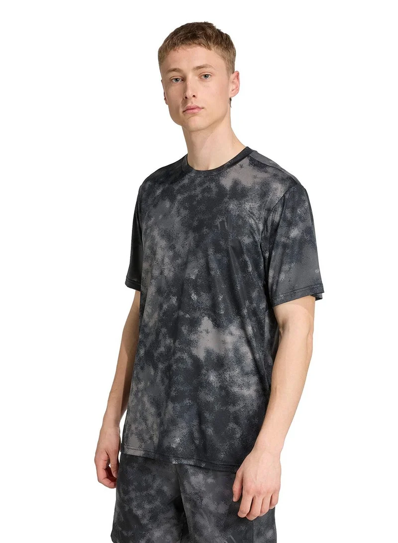 Adidas Train Essentials Seasonal All Over Print T-Shirt