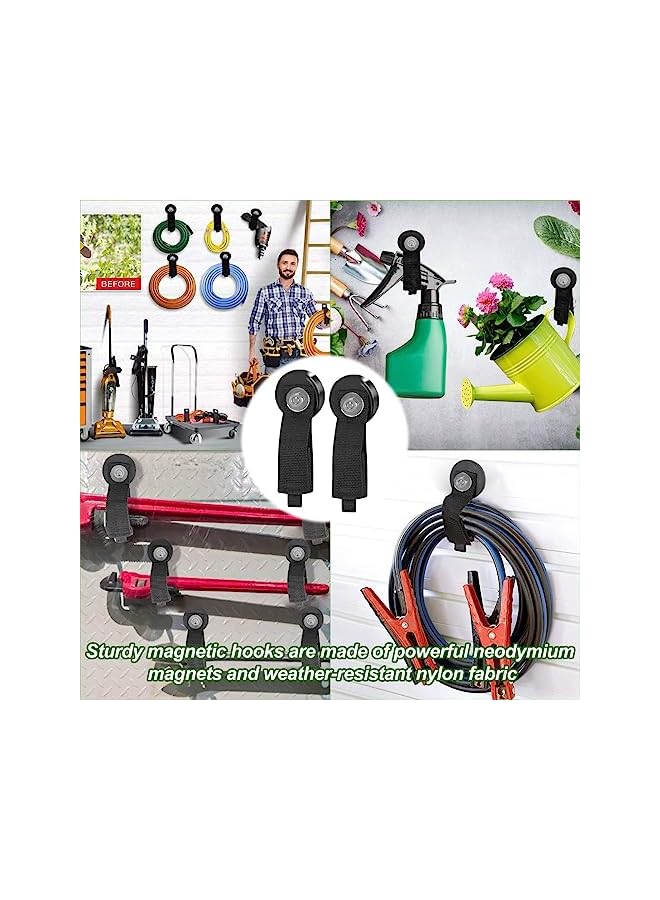 PROMASS Strong Magnetic Hooks, 4 Pcs 50 Pounds, Duty With Rubber Coating, Convenient for Hanging and Organizing, Tool Organization for Garage, Garden, House, Ropes, Hanging, Magnetic for Indoor Outdoor - Image 4