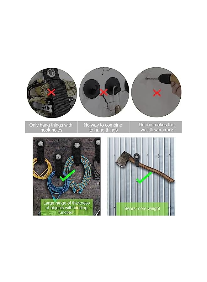 PROMASS Strong Magnetic Hooks, 4 Pcs 50 Pounds, Duty With Rubber Coating, Convenient for Hanging and Organizing, Tool Organization for Garage, Garden, House, Ropes, Hanging, Magnetic for Indoor Outdoor - Image 5