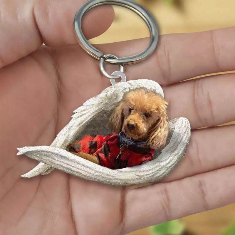 Independent Station Car Key Pendant Exquisite Keychain Acrylic Creative Cute Dog Animal Backpack Pendant - Image 2
