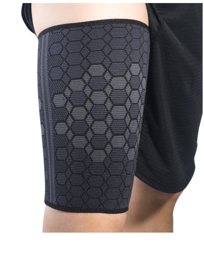 SYOSI Thigh Compression Sleeves, Hamstring Upper Leg Brace for Men & Women- Pain Relief & Recovery - Great for Running, Basketball, Football - Breathable (Large)  - Image 5