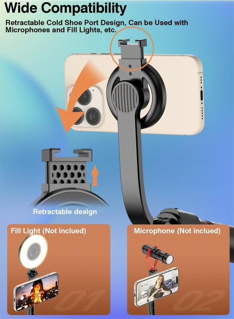 MagStick Selfie Stick Tripod Compatible with MagSafe, 42" Extendable Magnetic Cell Phone Tripod Stand with Wireless Remote, Tripod for iPhone 15 14 13 12 & All Phones - Image 2