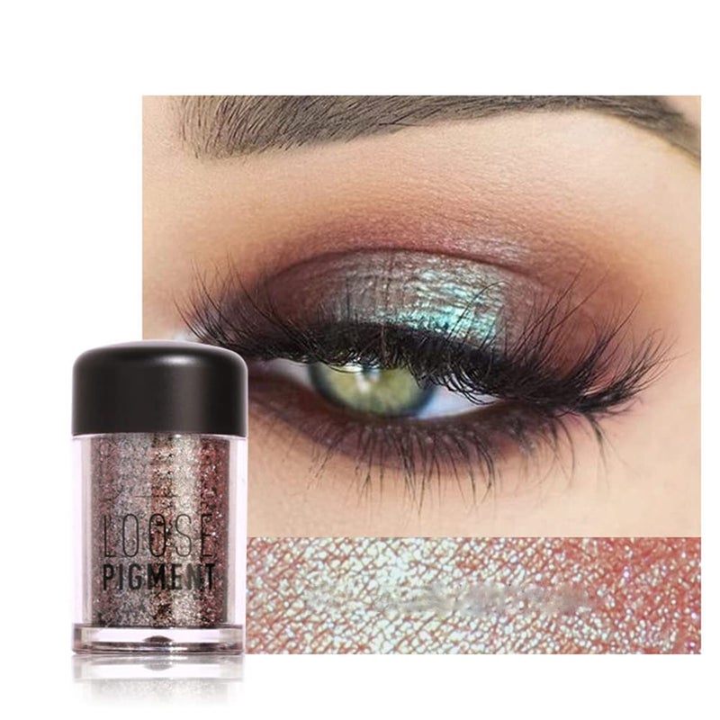 klarako 12 Colors Glitter Eyeshadow Beauty Eyes Pigment Powder Lips Loose Makeup Cosmetics, Glitter Eye Shadow Beauty Eyes Pigment Powder Lips Loose Makeup Cosmetics(#11) #11 - Image 1