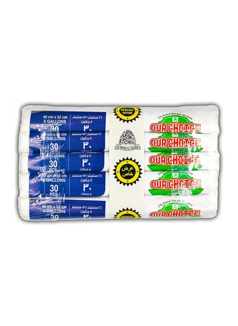 OUR CHOICE Our Choice Garbage Bag 5 Gallons 150 Bags  - Image 1