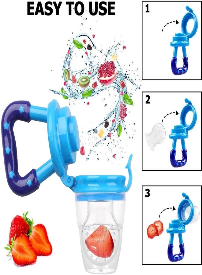 Oncarnival Baby Fruit Feeder Pacifier | Nibbler for Baby | Silicone Fruit and Juice Feeder | Teether for Baby | Children's Nipple Pacifier for Fruits | BPA Free for 4 to 12 Months - Image 2
