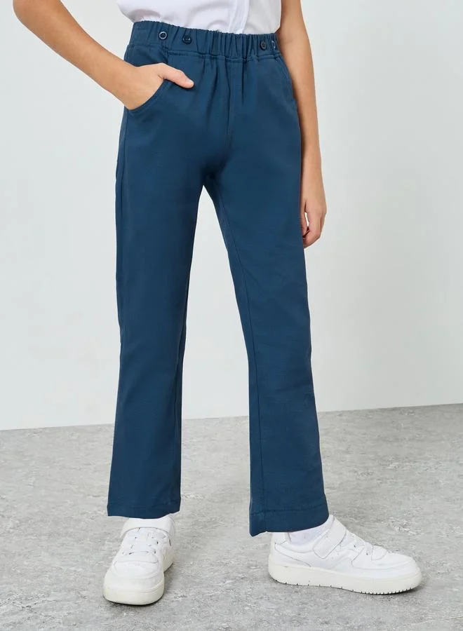 Styli Boys Cotton Blend Straight Leg Pants