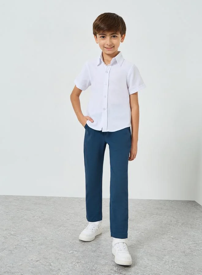 Styli Boys Cotton Blend Straight Leg Pants