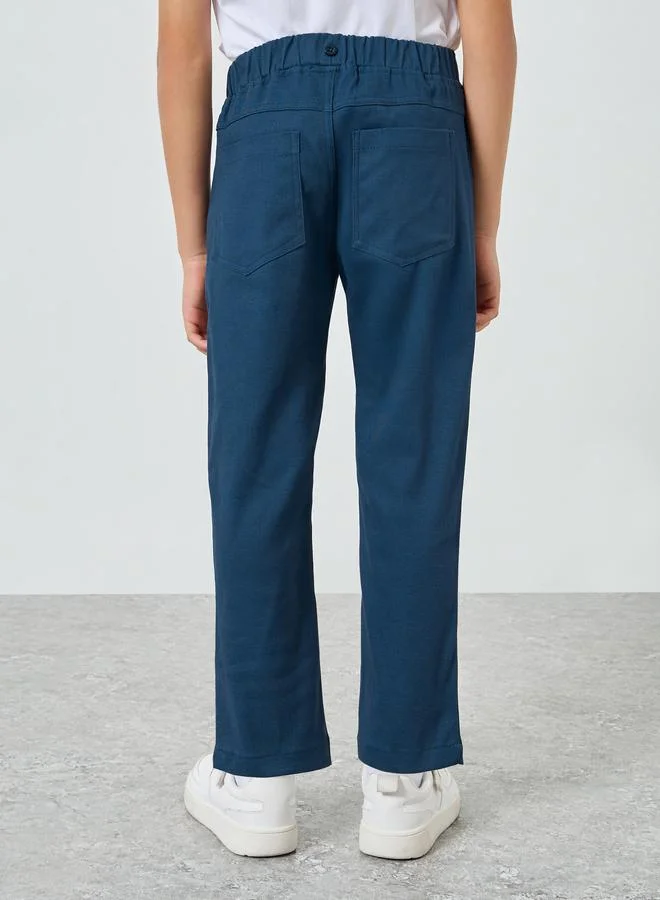 Styli  Boys Cotton Blend Straight Leg Pants for Men | Best Price UAE