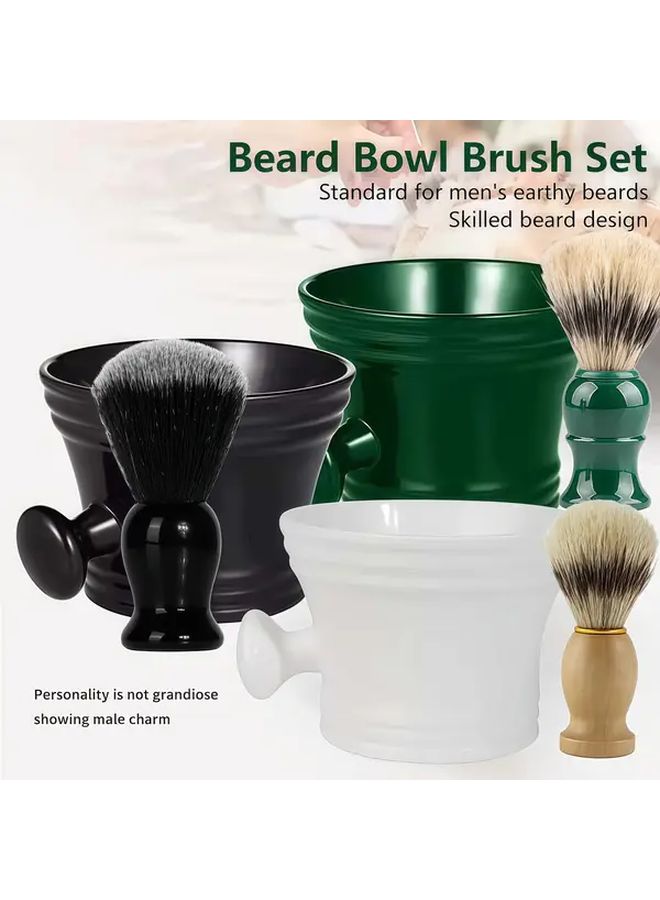 Deluxe Shaving Kit For Men 2 In 1 Shaving Set Includes Green Shaving Brush Bowl For Dad Husband Boyfriend Birthday Father Day Gift - Image 1