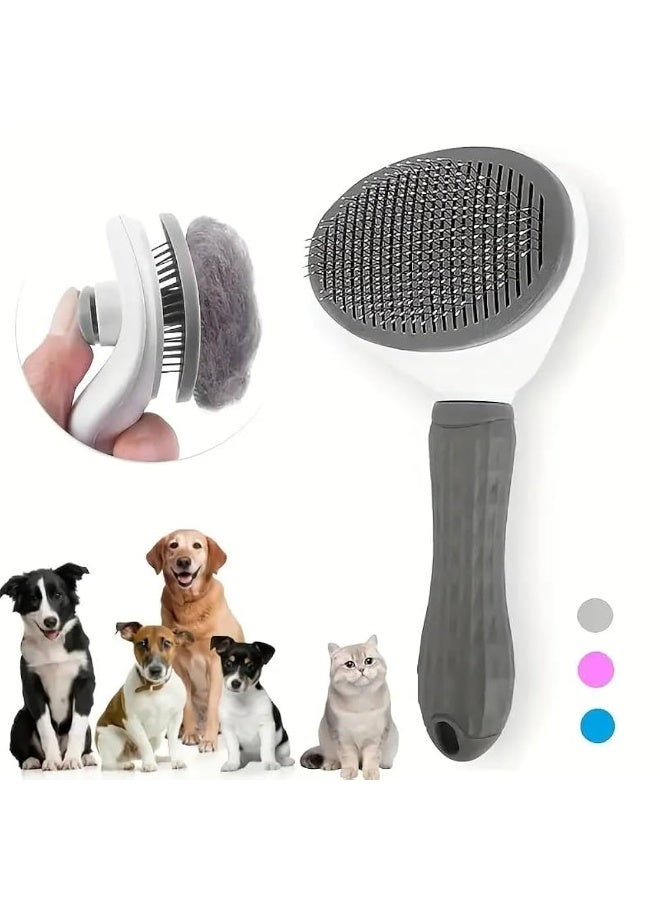 Clean Dog & Cat Comb with Auto Clean Button - Image 1