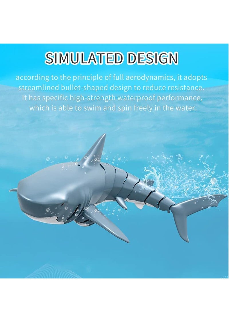2.4G Remote Control Shark Toy for Swimming Pool Bathroom Great Gift RC Boat Toys for 6+ Year Old Boys and Girls