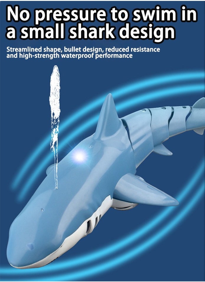 2.4G Remote Control Shark Toy for Swimming Pool Bathroom Great Gift RC Boat Toys for 6+ Year Old Boys and Girls