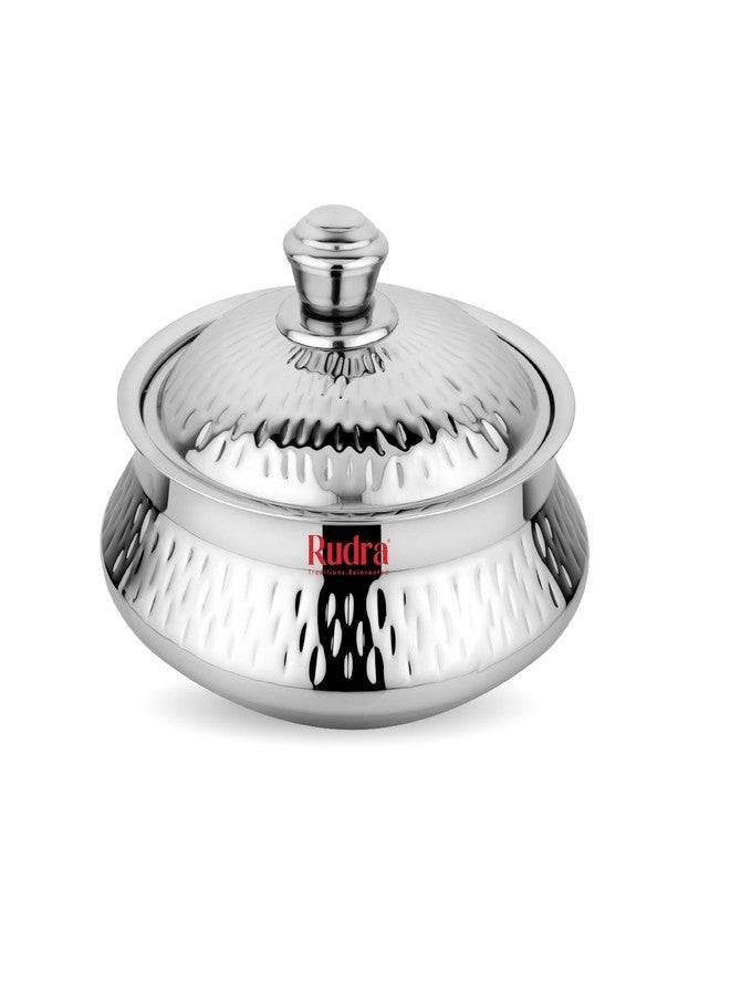 RUDRA Safari Hammered Double Walled Stainless Steel Casserole, | PU Insulated | Hot & Cold | Hygiene | Odourless|Easy to Carry| (4 Litres) - Image 1