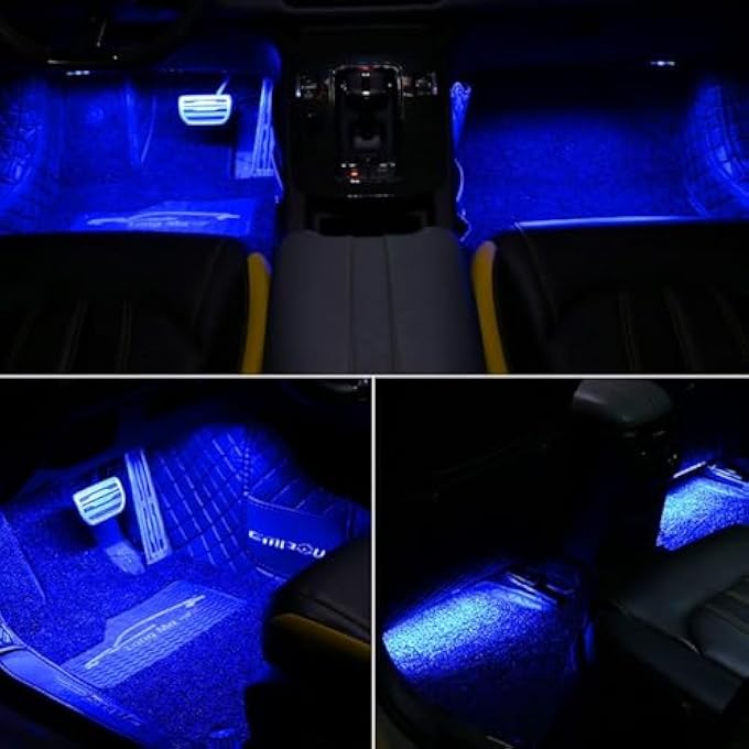 كيلا شريط إضاءة LED داخلي للسيارة مقاوم للماء يعمل بمنفذ USB لإضاءة محيطة للقدمين بألوان قابلة للتخصيص سهلة التركيب عالمية للسيارات ATVs RVs أزرق داكن 5 فولت - Image 5