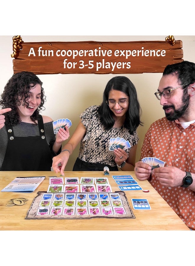 Thames & Kosmos The Crew: Family Adventure - Marooned in Paradise: The Crew - Family Adventure Cooperative Card Game | Family Game Night | Ages 8 & UP | 2-5 Players | 15 Minute Playtime - Image 2