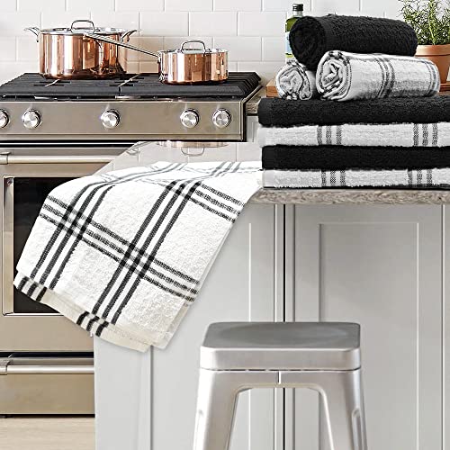 DAN RIVER Premium Kitchen Towels - [Pack of 12] 100% Cotton (16x 26 Inches) -Super Soft,Highly Absorbent, Quick Dry, Dish Towels for Kitchen Towels -Grey - Image 2