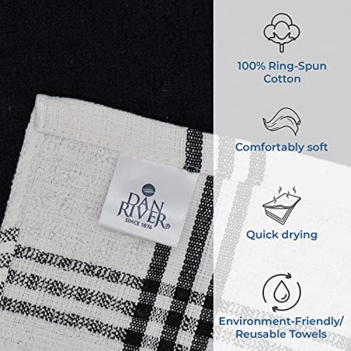 DAN RIVER Premium Kitchen Towels - [Pack of 12] 100% Cotton (16x 26 Inches) -Super Soft,Highly Absorbent, Quick Dry, Dish Towels for Kitchen Towels -Grey - Image 4