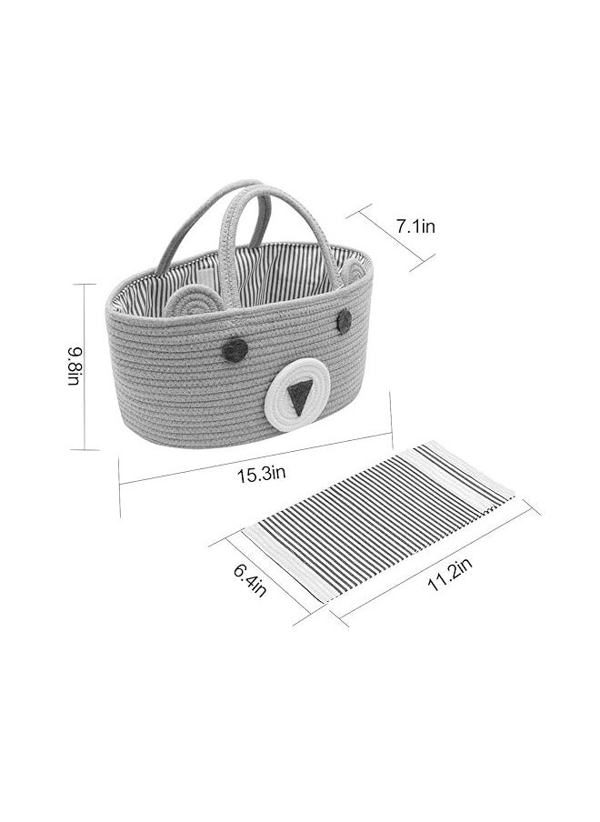 LO.BABY.VE Baby Diaper Caddy Organizer Cotton Diaper Storage  - Image 2