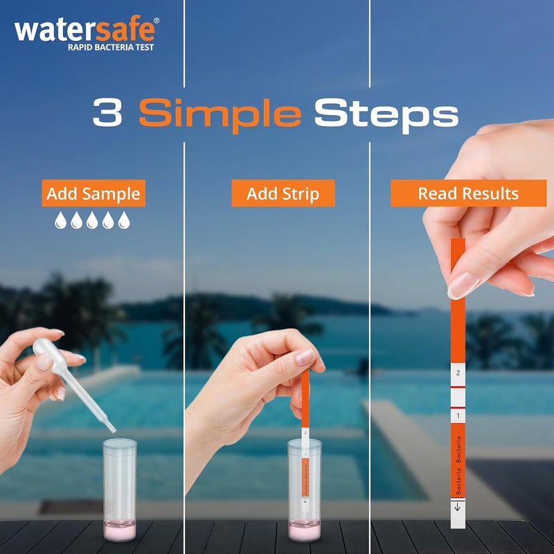 WaterSafe Pool and Spa Rapid Bacteria Test by , Detects Down to 1 Bacteria/μL in 15 Minutes, Including E. coli and Salmonella. 20 Tests. - Image 4
