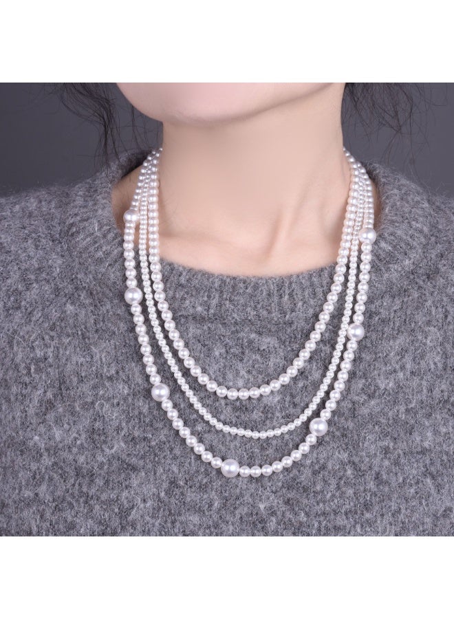 LumiArk Multi - Layered Pearl Necklace - Image 1