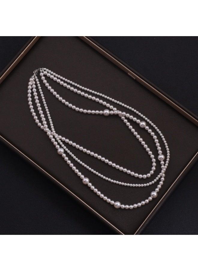 LumiArk Multi - Layered Pearl Necklace - Image 3