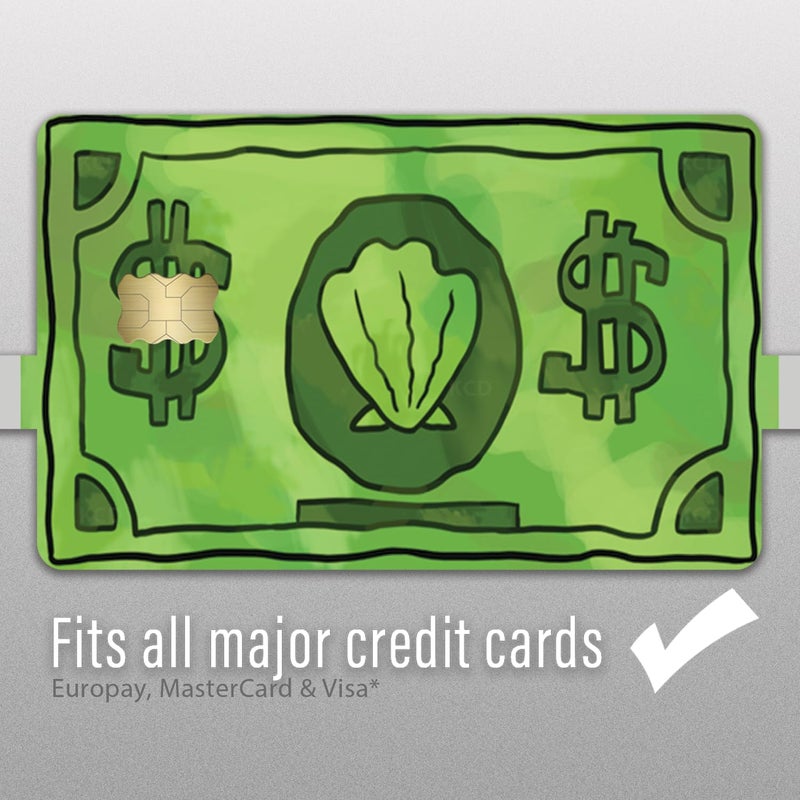 KCD Credit Card Skin Sticker Cover Decal Wrap 3-Pack â€“ Funny Sea Bucks Currency Design â€“ Durable Vinyl Stickers for Cards - CCS006 - Image 5