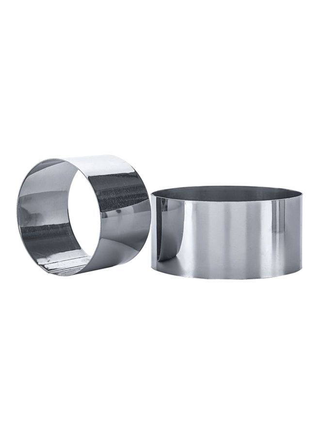 NIBEMINENT 2-Piece Stainless Steel Mousse Mould Silver 103x103x40cm - Image 1