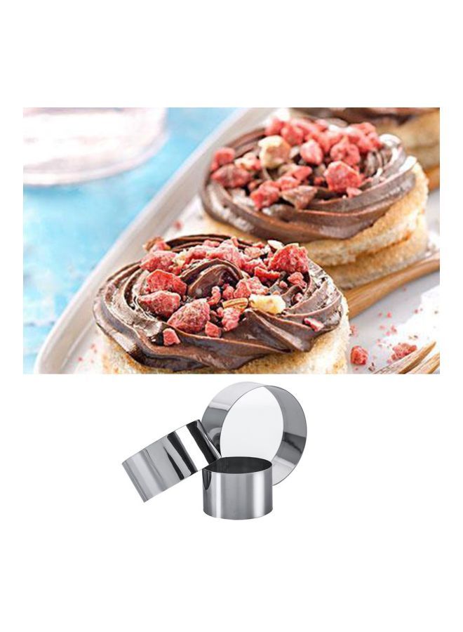 NIBEMINENT 2-Piece Stainless Steel Mousse Mould Silver 103x103x40cm - Image 4