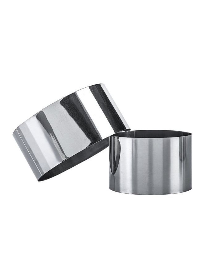 NIBEMINENT 2-Piece Stainless Steel Mousse Mould Silver 103x103x40cm - Image 2