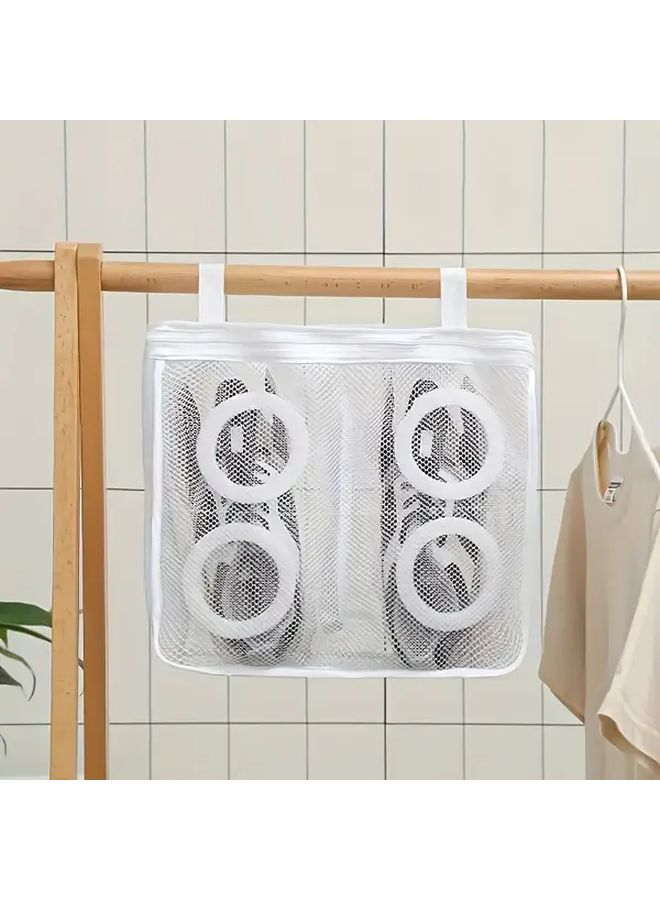 White Portable Shoe Underwear Laundry Bag For All Seasons Fresh Clean - Image 5
