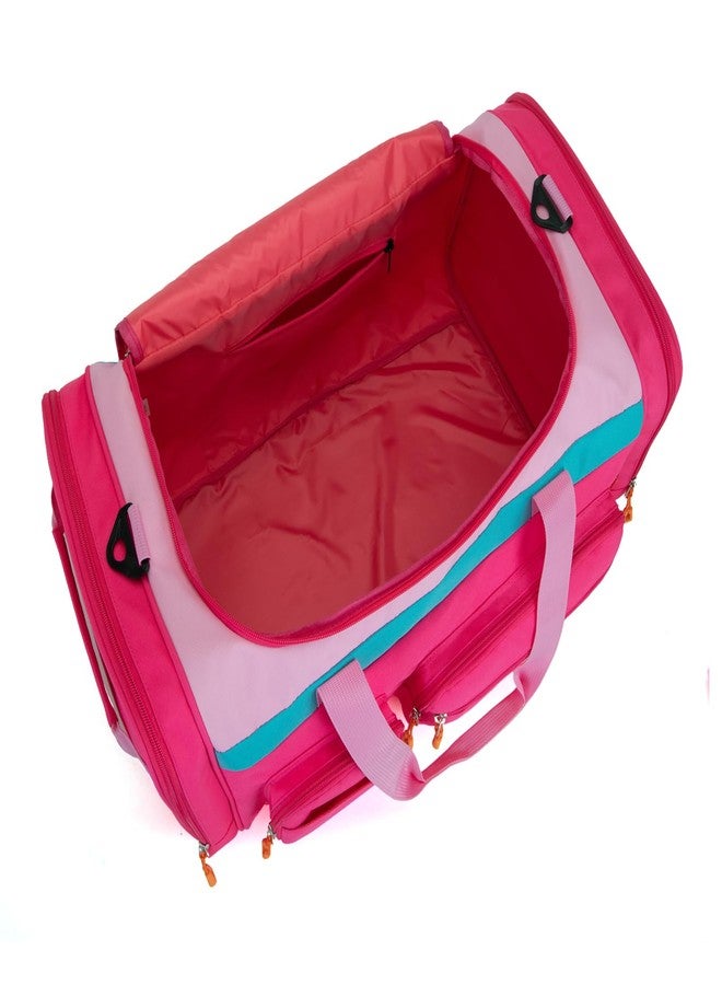 HawLander Large Kids Duffle Bag for Travel, Overnight, or Weekender, 22" inch, Pink Rose, 22.0"L x 12.0" H x 12.0"W, Duffle Bag for Travel - Image 4