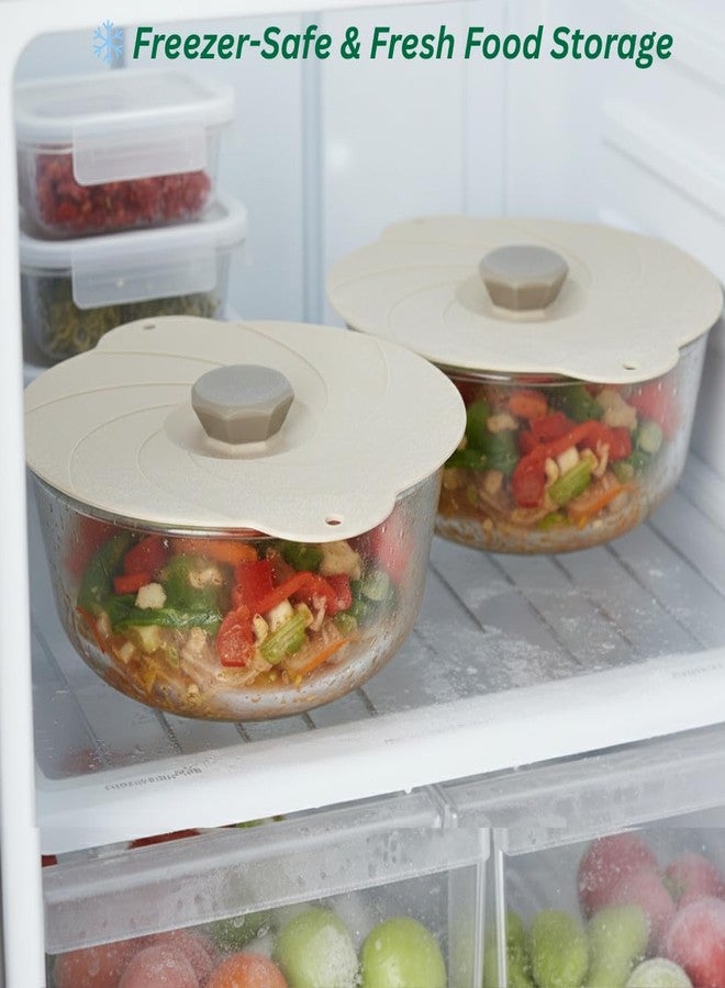 JSRM Universal Silicone Food Covers Set of 6 – Stretchable Lids for Bowls & Pots (11–31 cm) | Leak-Proof Reusable Kitchen Storage | Safe for Microwave Freezer - Image 5