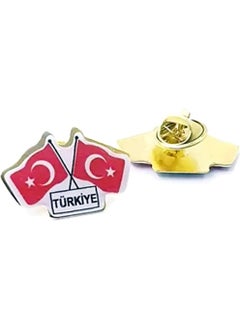 Güneş Avm Gunes Avm Turkish Flag Double Badge (30's) 